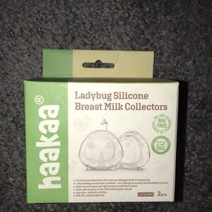 NEW - 2 count Haakaa Lady bug silicon breast milk collectors